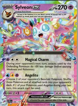 Sylveon ex Holofoil 086/191 Double Rare SV08: Surging Sparks Near Mint - Image 1