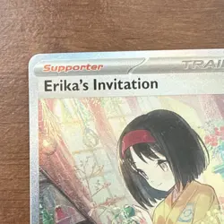 Pokemon Erika's Invitation Full Art Ultra Rare Holo 203/165 Scarlet & Violet 151 - Image 3