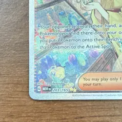 Pokemon Erika's Invitation Full Art Ultra Rare Holo 203/165 Scarlet & Violet 151 - Image 4