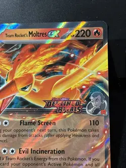 Team Rocket's Moltres ex 031/182 Destined Rivals Stamp UPC Promo Pokemon TCG NM - Image 4