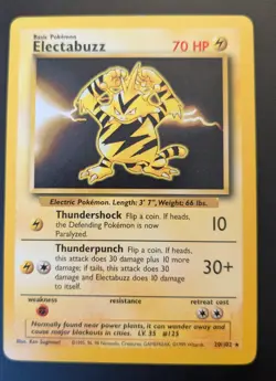 Electabuzz 20/102 Base Set Rare Pokemon Card Non-Holo Regular - Image 1
