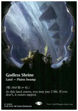 Edge of Eternities #280 Godless Shrine (Borderless) Foil - Image 1