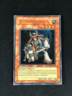 YUGIOH BONE CRUSHER CRMS-EN083 1ST ULTRA HP/CREASES - Image 1