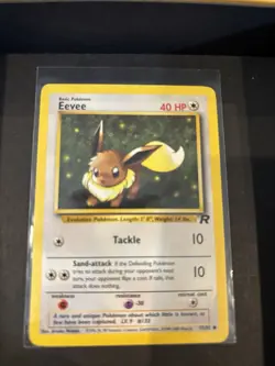 1st Edition Eevee 55/82 - Team Rocket - Pokemon Card - Near Mint (NM) - Image 1