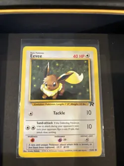 1st Edition Eevee 55/82 - Team Rocket - Pokemon Card - Near Mint (NM) - Image 2