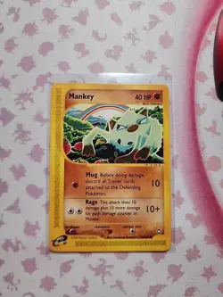 Pokemon Aquapolis Common Mankey Card No.92/147 - Image 1