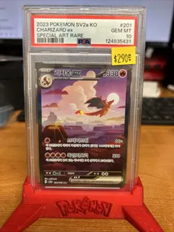 PSA 10 Charizard ex Sar Alt Art 201/165 Sv2a Pokemon Korean 151 Card - Image 1