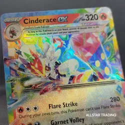 Cinderace EX 028/142 Pokemon Stellar Crown - Pokemon Scarlet Violet Holo Rare - Image 1