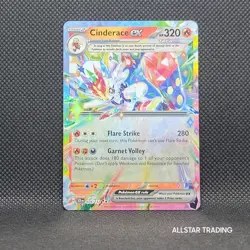 Cinderace EX 028/142 Pokemon Stellar Crown - Pokemon Scarlet Violet Holo Rare - Image 2