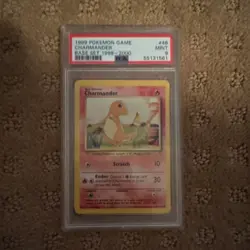 Pokemon TCG 1999 Charmander Base Set 046/102 PSA 9 Regular Common English - Image 1