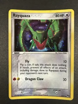 2006 Pokemon POP Series 1 Rayquaza 3/17 Holo Rare LP SWIRL - Image 2