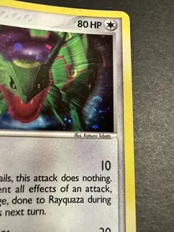 2006 Pokemon POP Series 1 Rayquaza 3/17 Holo Rare LP SWIRL - Image 3
