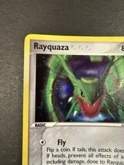 2006 Pokemon POP Series 1 Rayquaza 3/17 Holo Rare LP SWIRL - Image 4