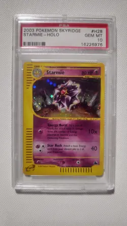 Starmie Holo H28/H32 Skyridge Ereader E Series Pokemon Tcg PSA 10 Gem Mint Rare - Image 1