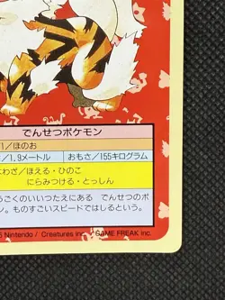 Pokemon Card Japanese Arcanine No. 059 Top sun Topsun Nintendo 1995 Green Back - Image 4