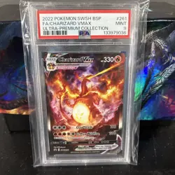 FA CHARIZARD VMAX #261 - 2022 POKEMON SWSH BLACK STAR PROMO PSA 9 MINT - Image 1