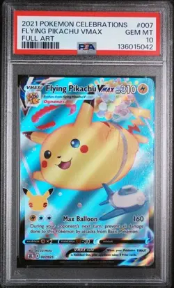 Pokemon Celebrations Flying Pikachu VMAX Full Art 007/025 PSA 10 Gem Mint - Image 1