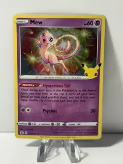Pokemon Mew 011/025 - Celebrations 25th Anniversary - Holo Rare - Near Mint - Image 1