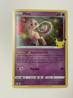 Pokemon Mew 011/025 - Celebrations 25th Anniversary - Holo Rare - Near Mint - Image 3