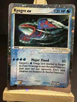 Kyogre EX Holo 2003 Pokemon Black Star Nintendo Promo 001 See Pics DMG - Image 1