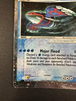 Kyogre EX Holo 2003 Pokemon Black Star Nintendo Promo 001 See Pics DMG - Image 5