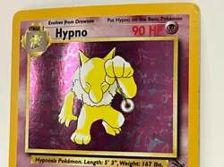 Vintage 1999 Pokemon TCG Fossil HYPNO HOLO Rare 8/62 LP English, Unltd. - Image 2