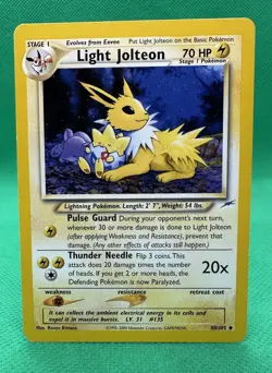 Pokemon Card - Light Jolteon Neo Destiny 48/105 Uncommon Non Holo - Image 1