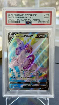 PSA 9 MINT Origin Forme Palkia V SWSH253 SWSH: Sword & Shield Promo Cards Holo - Image 1