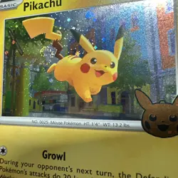 2024 Pokemon Trick or Trade Pikachu holo card PAF018/091 FART SWIRL - Image 2