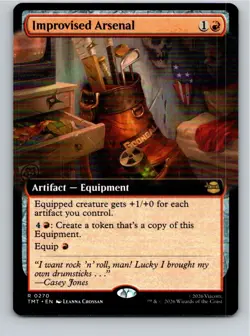 Magic Gathering Extended Art Improvised Arsenal Teenage Mutant Ninja Turtles MTG - Image 1