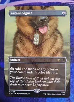 MTG Arcane Signet Borderless Fallout Secret Lair Dogmeat NM - Image 1