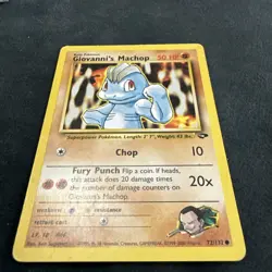 Pokemon TCG Giovanni’s Machop Gym Challenge 72/132 Regular LP/MP - Image 2