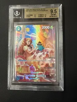 One Piece TCG Charlotte Pudding SP ST12-012 Beckett 9.5 - Image 1