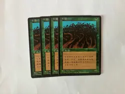 MTG 4X CHINESE BLACK BORDERED WALL OF WOOD NM FBB MAGIC THE GATHERING GREEN - Image 4