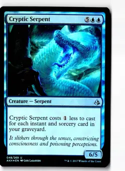 Cryptic Serpent 48 Foil Uncommon Amonkhet Magic: The Gathering Lightly Played - Image 1