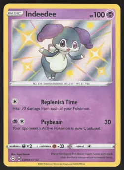 Indeedee SV059/SV122 Shiny Pokemon TCG Shining Fates NM - Image 1