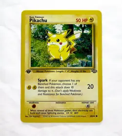 Pokemon TCG Pikachu 60/64 Jungle 1st Edition WOTC Vintage 1999 LP - Image 3
