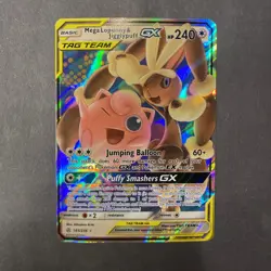 Pokemon Mega Lopunny & Jigglypuff GX 165/236 Sm-Cosmic Eclipse Holo 240 HP - Image 1