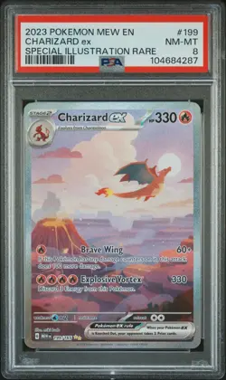 (PSA 8) CHARIZARD - 199 (199/165) Pokemon Scarlet & Violet 151 SIR - (ENGLISH) - Image 1