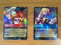 Disney Lorcana Magical Places Rapunzel Donald Duck EPCOT Promo Cards - Image 1