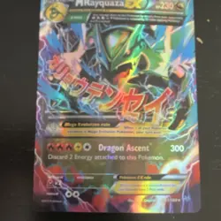 Pokemon M Rayquaza EX Ultra Rare Full Art Holo Dragon Card XY 61/108 - Image 1