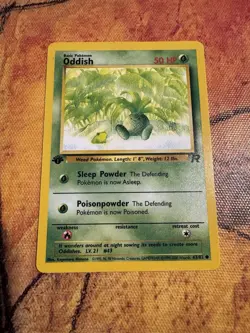 1st Edition Team Rocket Oddish 63/82 | Vintage WOTC Pokemon Card - Image 1