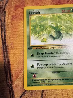 1st Edition Team Rocket Oddish 63/82 | Vintage WOTC Pokemon Card - Image 3