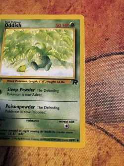 1st Edition Team Rocket Oddish 63/82 | Vintage WOTC Pokemon Card - Image 4