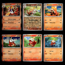6x Skeledirge Lot Crocalor Fuecoco 38.0 Scarlet Violet Pokemon Cards Collection - Image 1