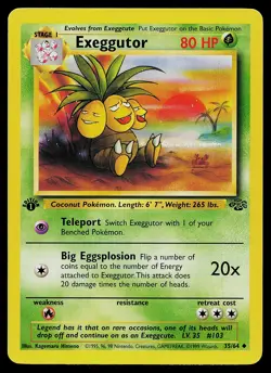 Pokemon Card - Exeggutor Jungle 35/64 Uncommon 1st Edition - Image 1