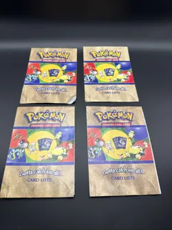Vintage Pokemon TCG 1999 Original Base Set Card List Lot #F - Image 1