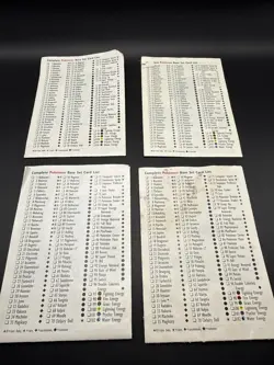 Vintage Pokemon TCG 1999 Original Base Set Card List Lot #F - Image 2