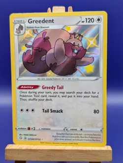 Greedent SV100/SV122 Shining Fates Shiny Vault Holo Rare Pokemon Card - Image 2
