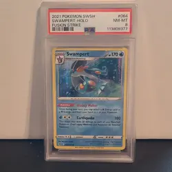 Pokemon Swampert 064/264 Swsh08 Fusion Strike Holo Rare PSA 8 170 HP - Image 1